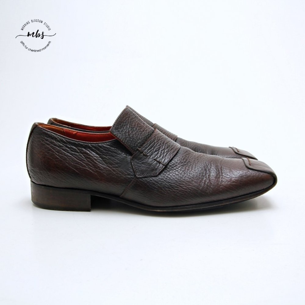 Mark‎ Nason Vintage Men's Vero Cuoio Square Loafers in Brown Men Size 10
